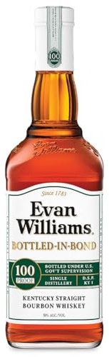 Evan Williams Kentucky Straight Bourbon Whiskey - 70cl - Bottled-In-Bond - 100 Proof - 50% ABV - White Label