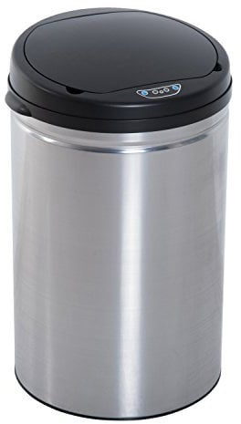 HOMCOM Contenedor Papelera Cubo Basura 30L con Sensor Detector Movimiento automático Acero Inoxidable (Varios tamaños