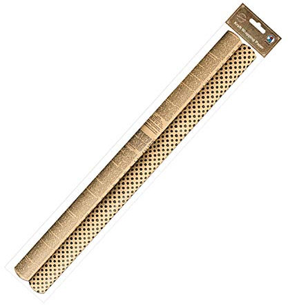 Ursus 40740001 - Geschenkpapier aus Kraftpapier, alte Zeitung und schwarze Punkte 2 Rollen in 2 verschiedenen Motiven, ca. 50 x 70 cm, einseitig bedruckt, zum Verpacken von Geschenken