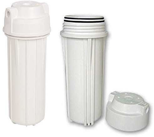 Filtergehäuse 10 Zoll weiß mit 1/4 Wasseranschluß, Filter Gehäuse als Wasserfilter Osmoseanlage Umkehrosmose Osmose Filteranlage Trinkwasser Anlage Aquarium Vorfilter Wasser