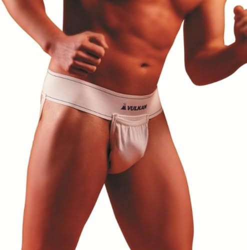 Vulkan Groin Support, Athletic Support for Sport and Exercise, Protective Jockstrap, Supportive and Comfortable, X-Large, Bianco - bianco