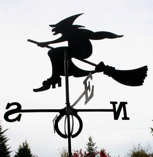 Wetterfahne Hexe groß