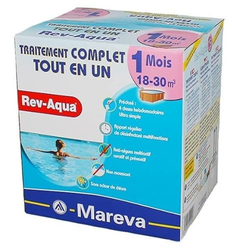 MAREVA - Kit Traitement Rev-aqua Complet Mensuel 18/30m3