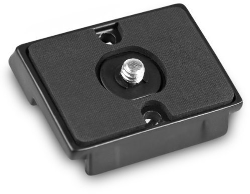 Mantona Scout - Zapata de Cambio rápido para trípodes de Aluminio (Rosca de 1/4), Color Negro