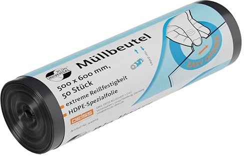 Müllbeutel DEISS UNIVERSAL PLUS 30 L, grau, 50 St.