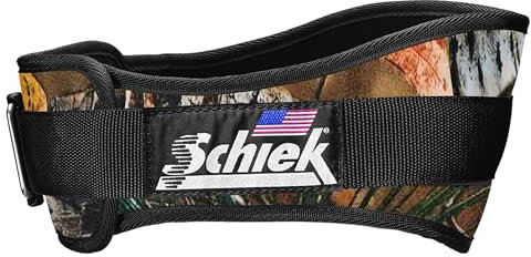Schiek Nylon-Gewichthebergürtel, 12 cm, Camouflagemuster, camouflage, xs