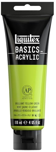 Liquitex BASICS Acrylic Paint, 4-oz Tube, Brilliant Yellow Green