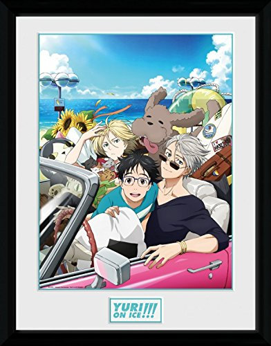 1art1 Yuri!!! On Ice Poster Car Gerahmtes Bild Für Fans Und Sammler | Wand-Bilder | Im Bilderrahmen 40x30 cm