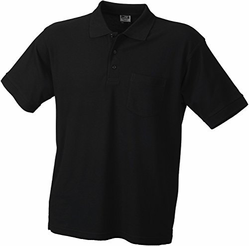 Klassisches Herrenpolo mit Brusttasche (S - 3XL) 3XL,Black