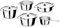 Giannini Kuoka Set 8 pezzi Acciaio Inox Adatta all'induzione