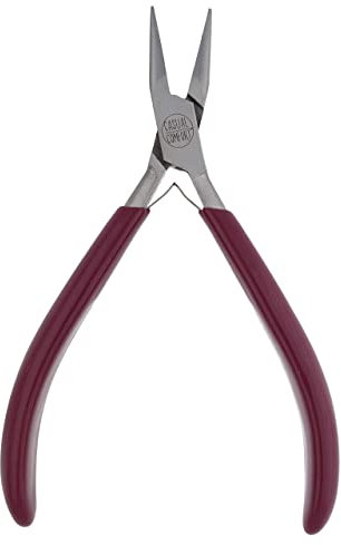 The Beadsmith Casual Comfort Chain Nose Pliers, 6 inches (152mm) with Polished Steel Head, PVC Comfort Grip Handle and Double-Leaf Spring, Tool for Jewelry Making