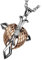 Cupimatch Collier Pendentif Croix Religieuse Aile d'ange en Acier Inoxydable et Strass,Pendentif avec Chaîne de 55 cm pour Homme et Femme - Doré Rose
