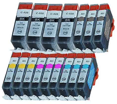 16 Druckerpatronen Tinte für Canon Pixma IP3600 IP4600 MP560 MX860 IP4600 ersetzen PGI520 und CLI521