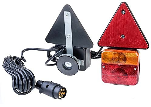 12V Beleuchtungssatz 6,5m + 2,5m Beleuchtung Magnet Anhänger Trailer Rückleuchte