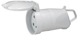 055662 - Fiche femelle Legrand 2P+T 20A 380V - Coudée avec volet et éclips de protection