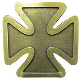 Piratenladen Buckle Eisernes Kreuz, Iron Cross, antik Messing, Gürtelschnalle