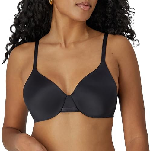 Bali Damen Underwire, One Smooth U Full-Coverage Bra, Smoothing & Concealing BHS, Undurchsichtige, Schwarz, 90B