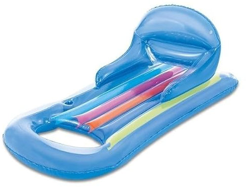 Eurowebb Bouée Gonflable Fauteuil allongé pour Piscine et mer avec 1 rustine
