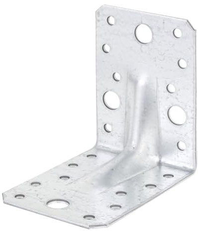 Alberts 330552 Équerre renforcée | galvanisée Sendzimir | 90 x 90 x 65 mm