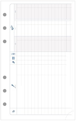 Exacompta 18214 Nachfüllpack Blatt recettes-dépenses für Exatime 17 Pack 47 weiß