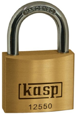 Kasp 125 Premium Brass Padlock 50mm Keyed Alike KA25502