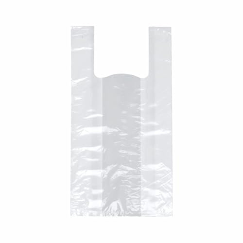 PAPSTAR 2000 Hemdchentragetaschen, HDPE 48 cm x 22 cm x 12 cm transparent Knotenbeutel