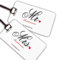 Herz & Heim® Kofferanhänger als Geschenk zur Hochzeit u. Flitterwochen mit Aufdruck des Namens und Adresse