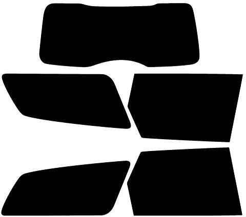 PSSC Pre Cut Rear Car Window Films for Volvo V50 Estate 2004-2011 5% Very Dark Limo Tint