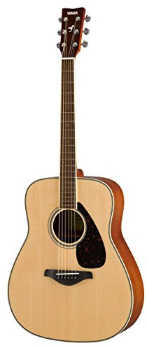 Yamaha FG820 Solid Top Acoustic Guitar, Natural, Dreadnought