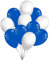 Premium Luftballons in Weiß Blau - Made in DE - 100% Naturlatex & 100% biologisch abbaubar - 50 Stück - Geburtstag Party Karneval - für Helium geeignet - twist4®