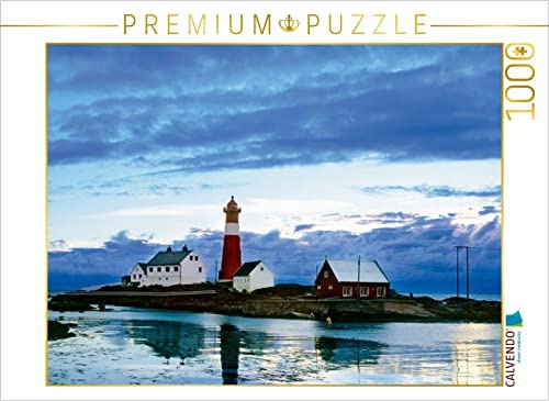 CALVENDO Puzzle Norwegen: Leuchtturm in Einer Hellen Sommernacht | 1000 Teile Lege-Größe 64 x 48 cm Foto-Puzzle für glückliche Stunden