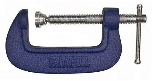 Faithfull FAIHC2 Mini G Clamp 51 mm (2 Inch) Capacity, 22 mm Throat , Blue