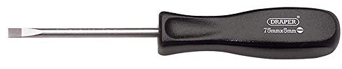 Draper 19527 Expert Quality Plain Slot Mechanics Screwdriver, 5mm x 75mm
