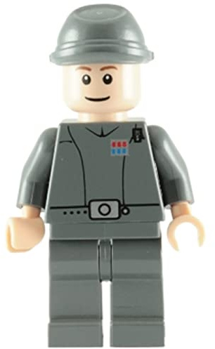 LEGO Star Wars Minifigur - Imperial Officer im neuen dunkelgrauen Farbton mit fleischfarbenem Kopf aus dem Set 7264.