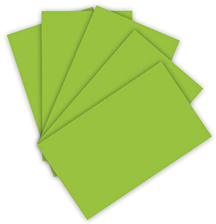 folia 6350 Coloured Paper 130 g/m², Coloured Drawing Paper in May Green, DIN A3, 50 Sheets, as a Base for Numerous Crafting Works