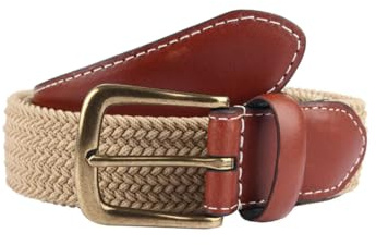 Dents Men’s Stretch Elastic Webbing Belt BEIGE S