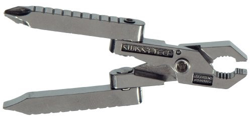 SWISS+TECH ST50022 Stainless Steel 6-in-1 Key Chain Multi Tool, Polished Finish (Single Pack)