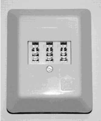Vivanco Teccus Telefonanschlussdose, Aufputz, TAE-N/F/N- Buchsen weiss