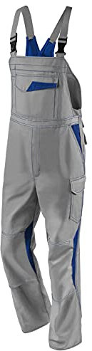 KÜBLER Workwear | IMAGE DRESS Arbeitslatzhose | mittelgrau/kbl.blau | Größe 110