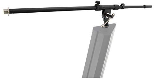 Pronomic Mikrofonstativ passend für Keyboardständer KS-100 (aufschraubbares Mikrostativ, robuste Metallkonstruktion, Ausziehbar) schwarz