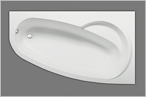 Baignoire compacte acrylique x43 cm 150 gauche, blanc, 150 x 100 cm