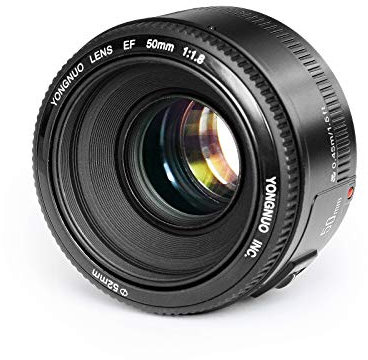 YONGNUO YN50mmF1.8 Gran apertura de enfoque automático AF/MF Full Frame lente compatible con Canon EF Mount EOS
