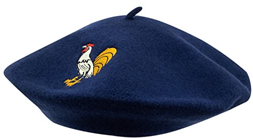 Beret Casquette Spécial Equipe de France Sport Rugby - Football - Handball - Bleu Marine