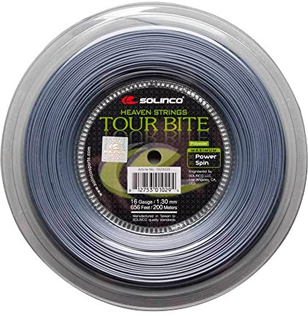 Solinco Tour Bite Saite - Silber, 1,3 mm / 200 m