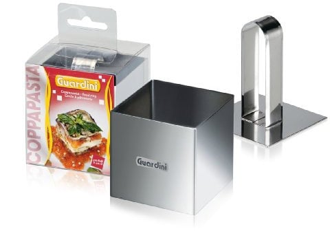 Guardini, Emporte-pièce carré avec piston 6x6 cm, Acier inoxydable, Argent