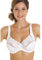 Camille Underwired Lace Full Cup Bras for Women - Womens Bras with Floral Lace Detailing & Adjustable Straps 36D White
