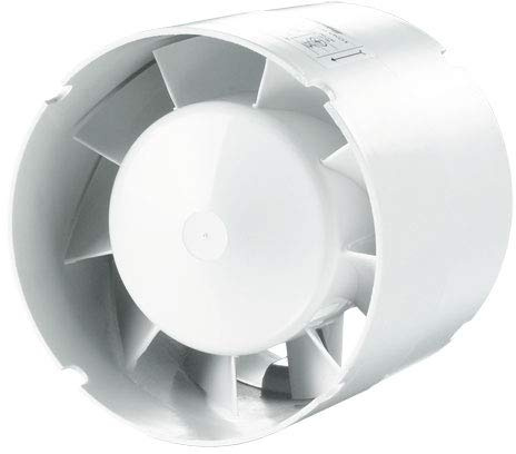 VENTS Rohrventilator/Einschublüfter mit Nachlauf, Kugellager - Ø 100 mm, Weiß