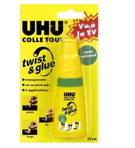 BLISTER DE 2 FLACONS DE COLLE TWIST & GLUE (2 X 35 ML) UHU