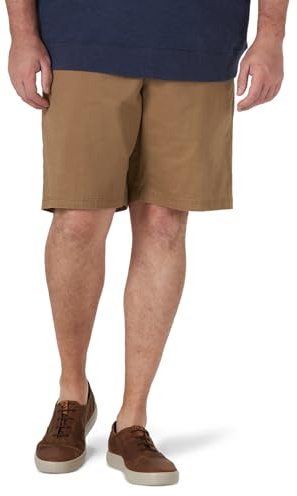 Lee Men's Big & Tall Extreme Motion Flat Front Short, Original Khaki, 54