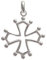 Tata Gisèle © Pendentif en Argent 925/000 - Croix Occitane - Religion - Chaine en Option, Maque Francaise, Emballage Cadeau